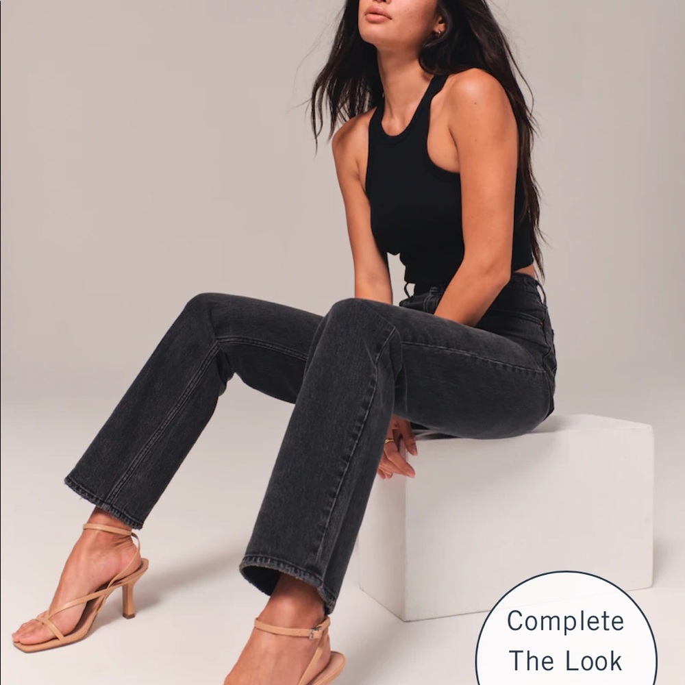 Abercrombie & Fitch The 90’s Straight Ultra High Rise 28/6s Curve Love